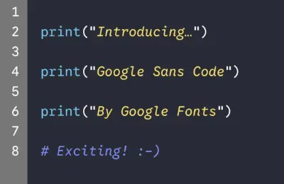 Google Sans Code,开源字体,免费字体