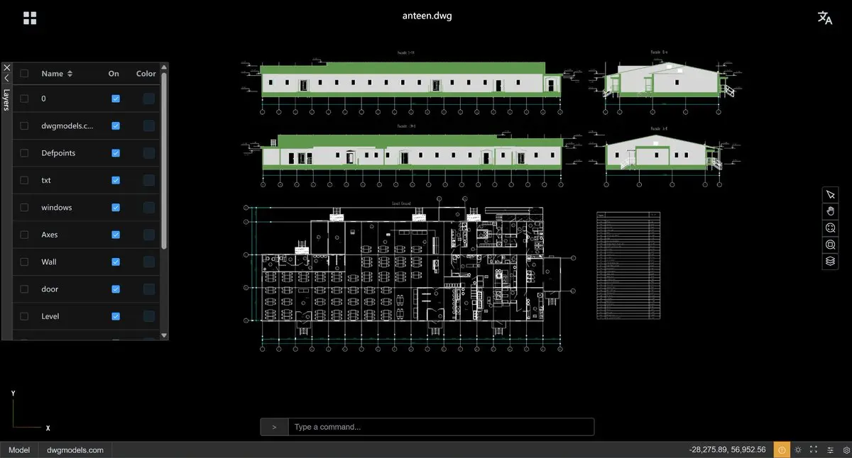 在线查看CAD图纸，支持.DWG,.DXF格式，CAD-Viewer开源项目