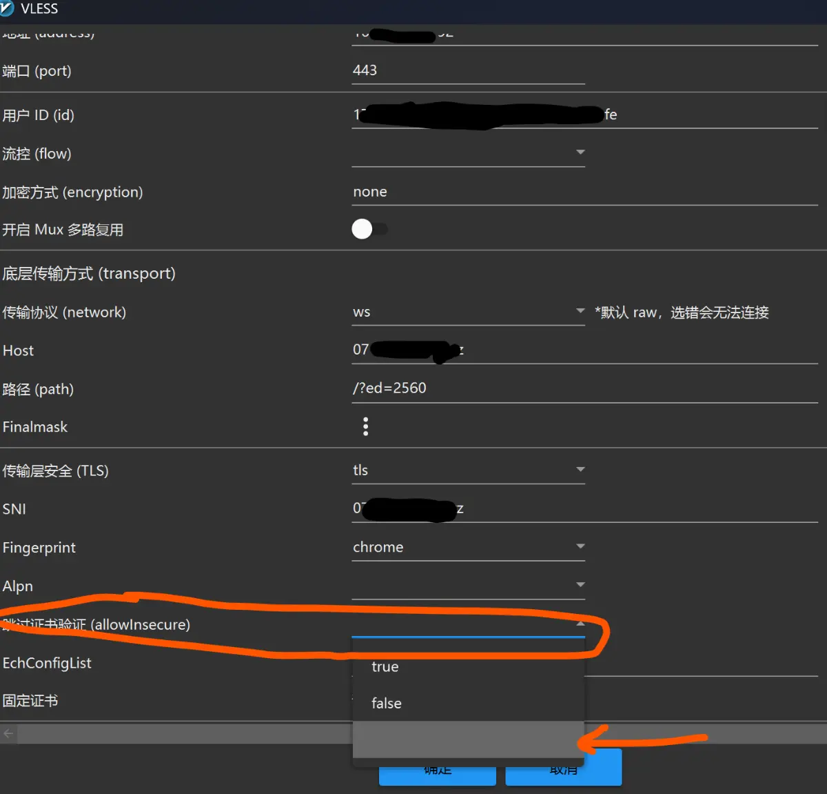 Xray内核的客户端已于6月1日正式禁用allowInsecure 参数